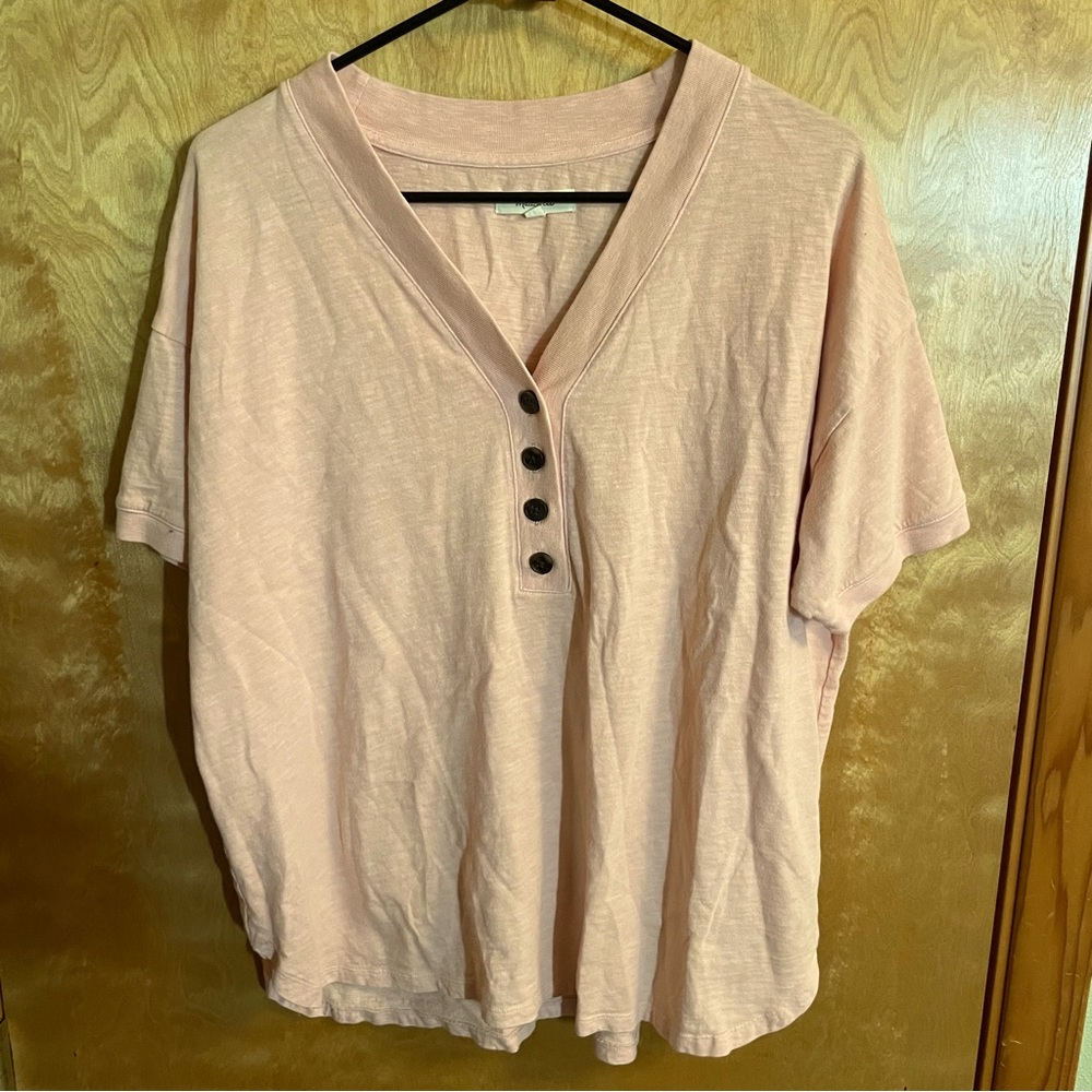 Like New Madewell Relaxed Henley T-Shirt